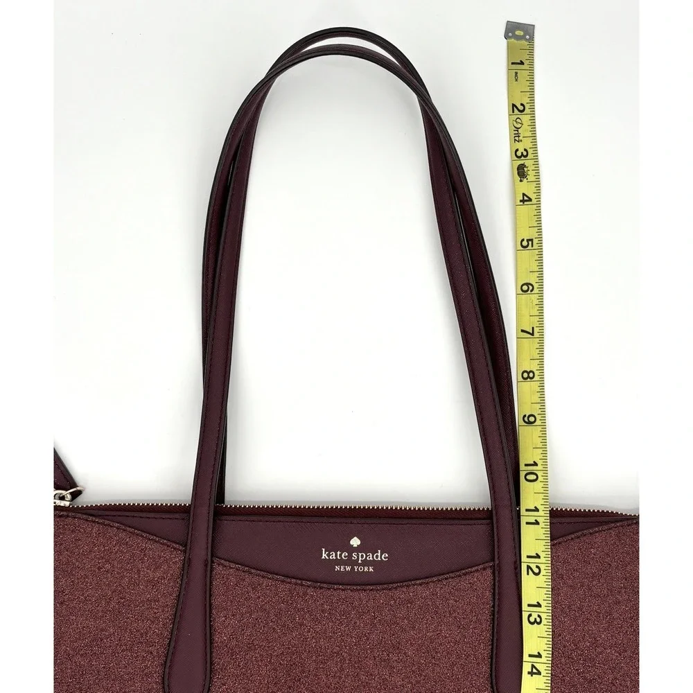 Kate Spade Shimmy Tote Deep Nova Glitter Large Shoulder‎ Bag